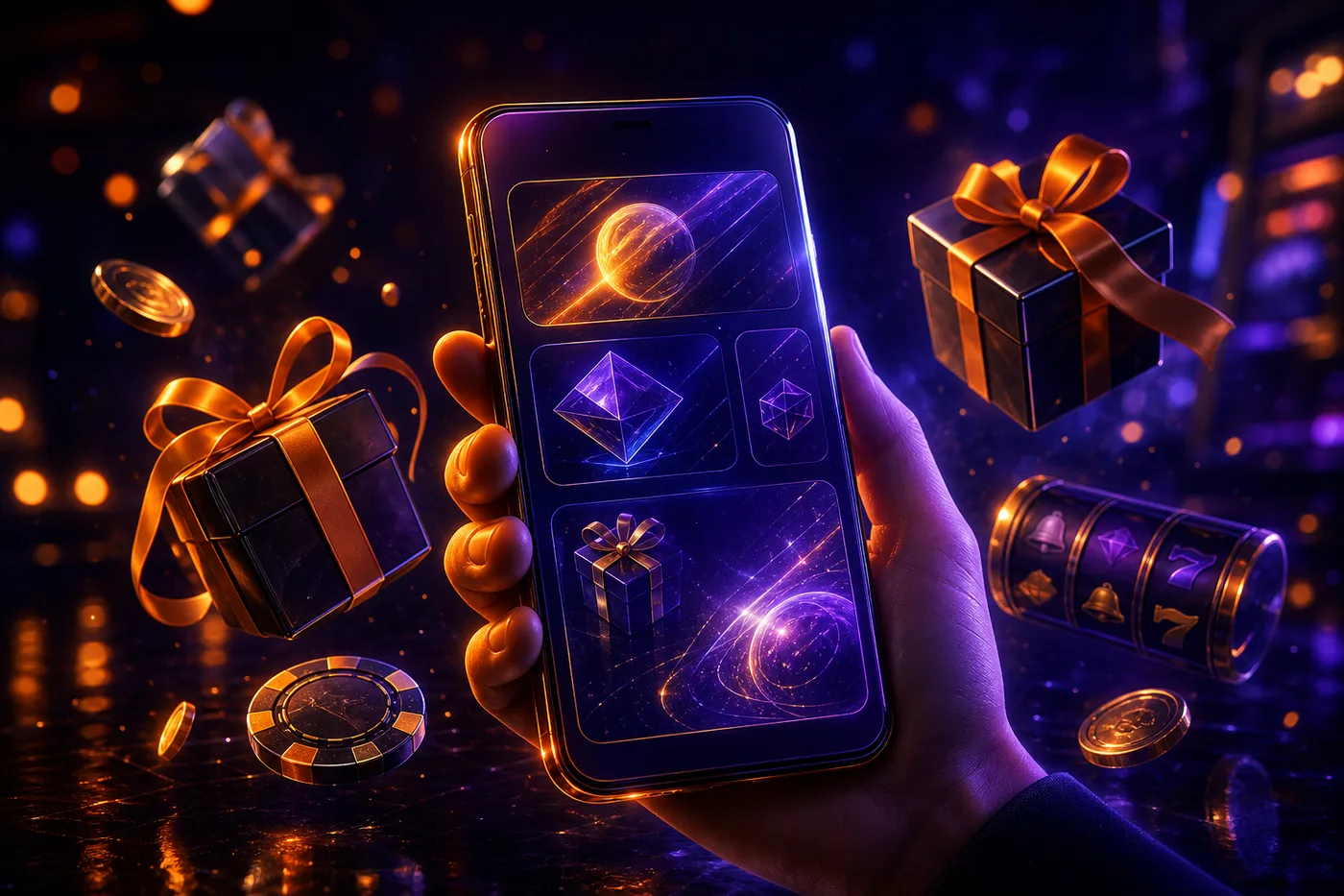 Vulkan Vegas Casino bónuszajánlatok egy okostelefon képernyőjén
